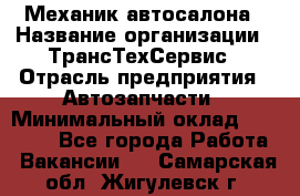 Механик автосалона › Название организации ­ ТрансТехСервис › Отрасль предприятия ­ Автозапчасти › Минимальный оклад ­ 20 000 - Все города Работа » Вакансии   . Самарская обл.,Жигулевск г.